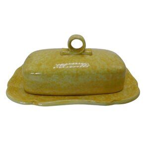 Mikasa Country Charm Covered Butter Dish Corn Silk Yellow D9301 Japan